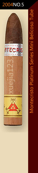 2004全球雪茄排名第5位-蒙特克里斯托白金系列迷你标力高管装