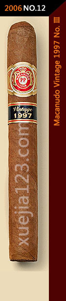 2006全球雪茄排名第12位