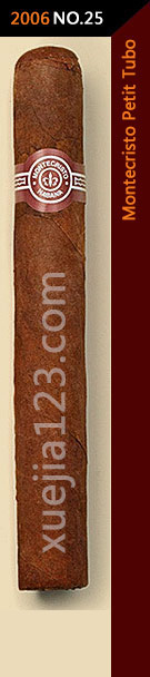 2006全球雪茄排名第25位-蒙特克里斯托小管雪茄