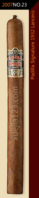 2007全球雪茄排名第23位-帕蒂利亚签名1932枪骑兵雪茄