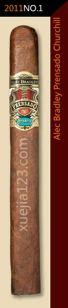 2011全球雪茄排名第1位-亚力克·布拉德利盒压丘吉尔雪茄