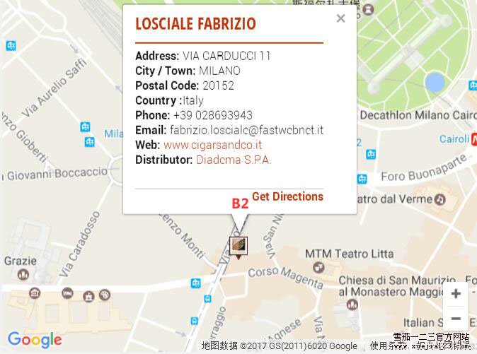 哈瓦那之家LCDH地图-意大利米兰