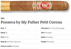 2020雪茄排名第18 Fonseca by My Father Petit Corona