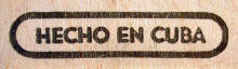 1972 年末 HECHO EN CUBA 烙印章 Late 1972 HECHO EN CUBA stamp